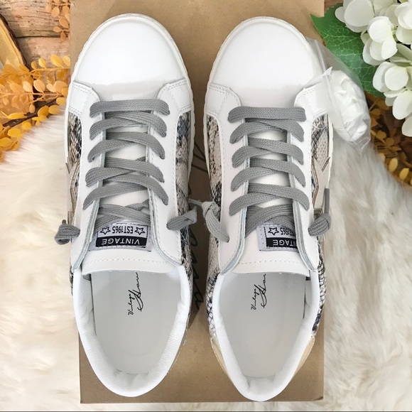 NEW Vintage Havana Betsy Golden Snake Sneakers - Picture 7 of 13